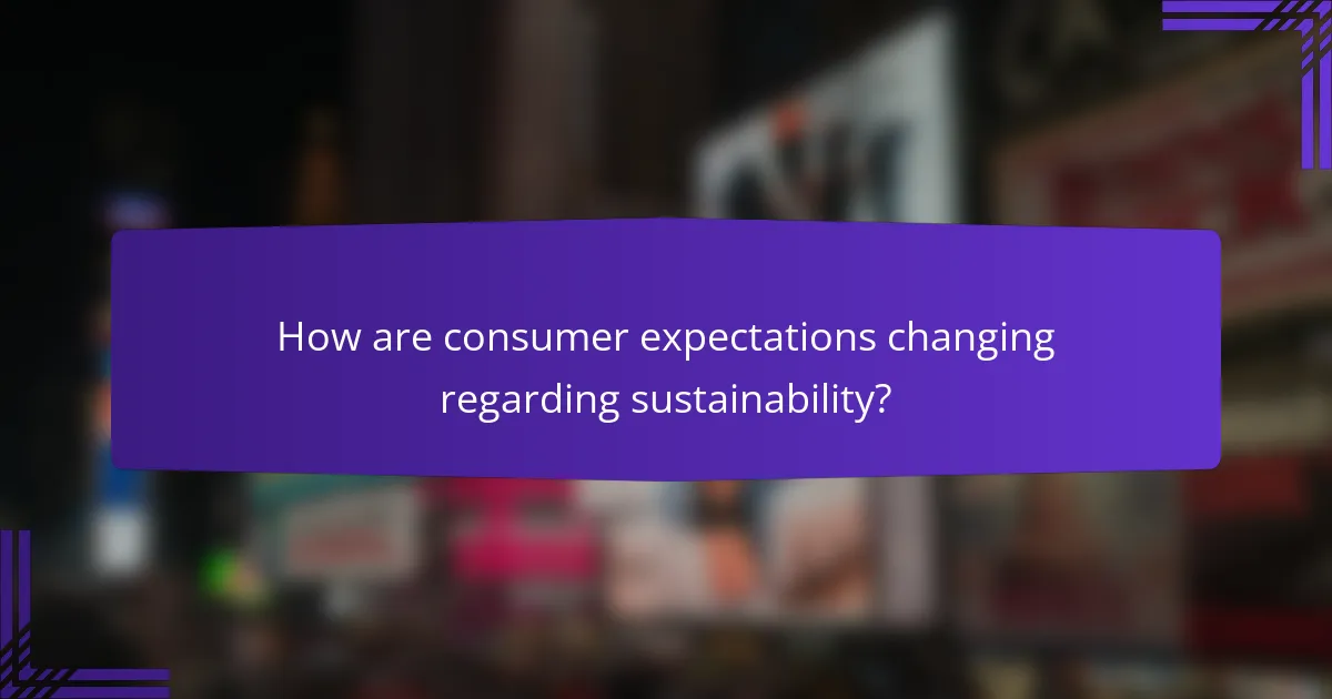 How are consumer expectations changing regarding sustainability?