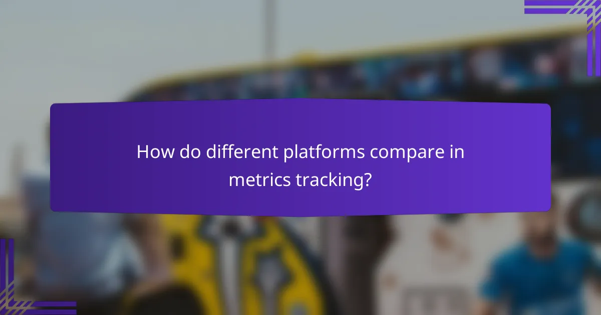 How do different platforms compare in metrics tracking?