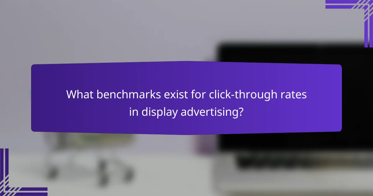 What benchmarks exist for click-through rates in display advertising?